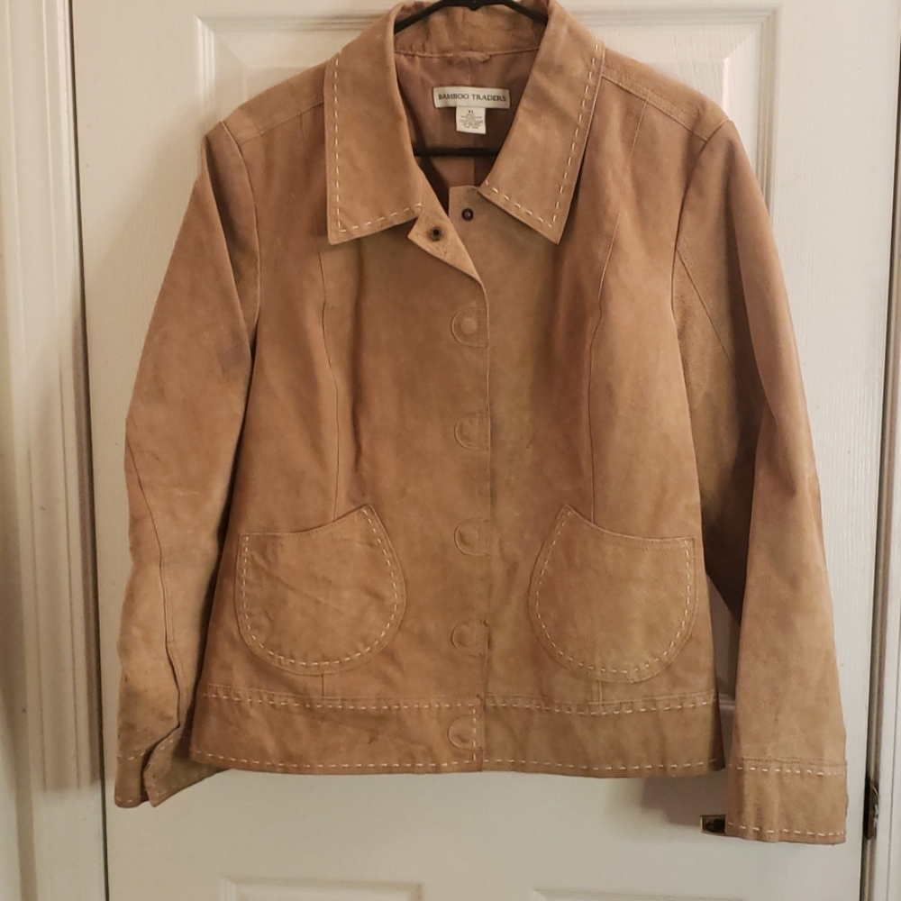 Bamboo Traders Tan Leather Jacket XL